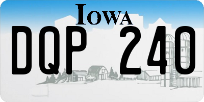 IA license plate DQP240