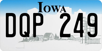 IA license plate DQP249