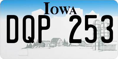 IA license plate DQP253