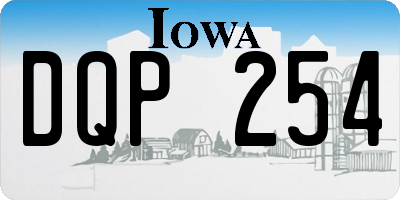 IA license plate DQP254