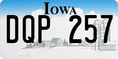 IA license plate DQP257