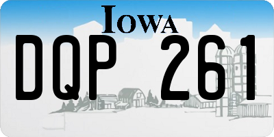 IA license plate DQP261