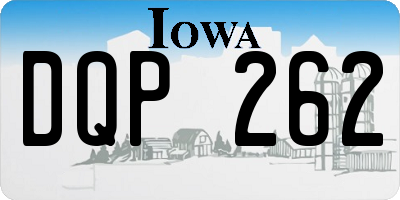 IA license plate DQP262