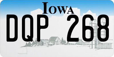 IA license plate DQP268