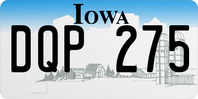 IA license plate DQP275
