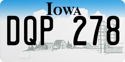 IA license plate DQP278