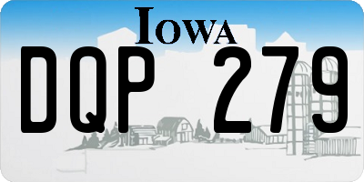 IA license plate DQP279