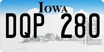 IA license plate DQP280