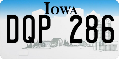 IA license plate DQP286
