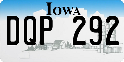 IA license plate DQP292