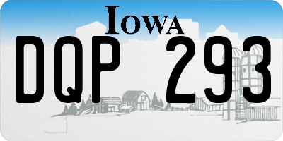 IA license plate DQP293