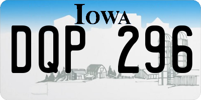 IA license plate DQP296