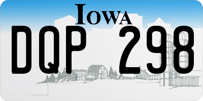 IA license plate DQP298