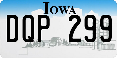 IA license plate DQP299