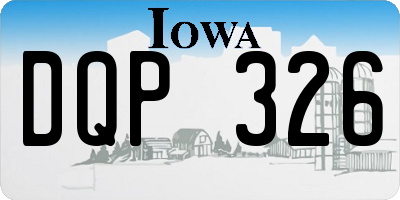 IA license plate DQP326