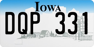 IA license plate DQP331