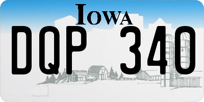 IA license plate DQP340