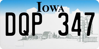 IA license plate DQP347