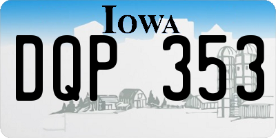 IA license plate DQP353