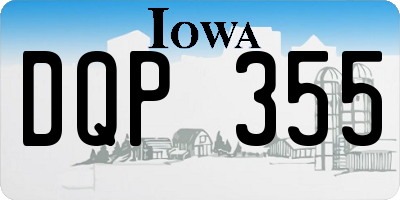 IA license plate DQP355