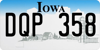 IA license plate DQP358