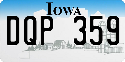 IA license plate DQP359