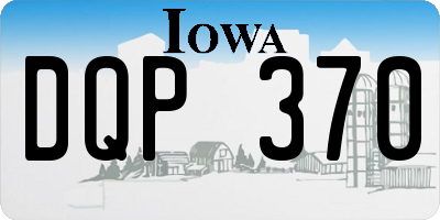 IA license plate DQP370