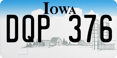 IA license plate DQP376