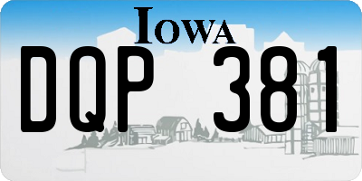 IA license plate DQP381