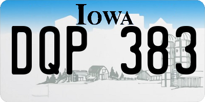 IA license plate DQP383