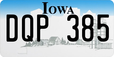 IA license plate DQP385