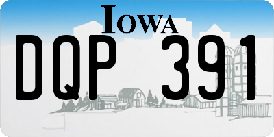 IA license plate DQP391
