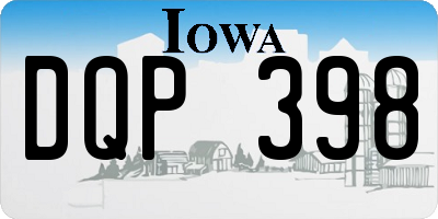 IA license plate DQP398