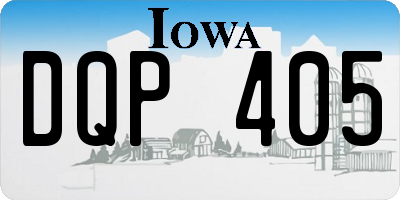 IA license plate DQP405
