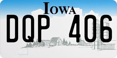 IA license plate DQP406