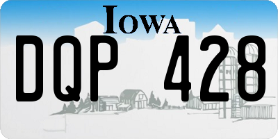 IA license plate DQP428