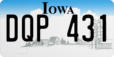IA license plate DQP431