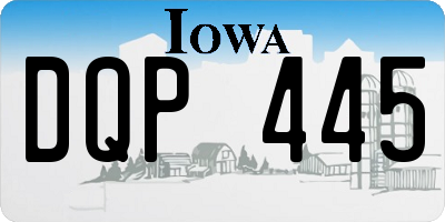 IA license plate DQP445