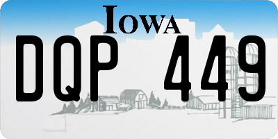 IA license plate DQP449