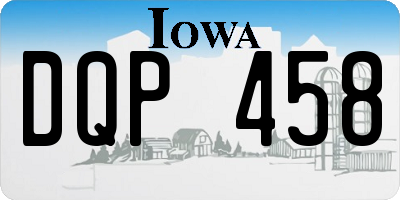 IA license plate DQP458