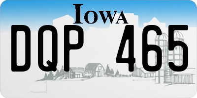 IA license plate DQP465
