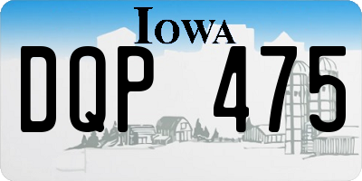 IA license plate DQP475
