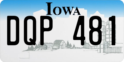 IA license plate DQP481
