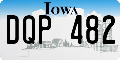 IA license plate DQP482