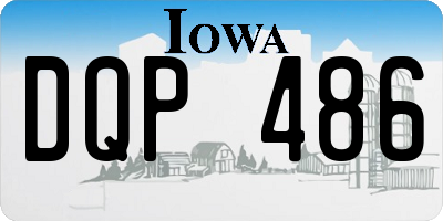 IA license plate DQP486