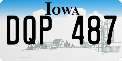 IA license plate DQP487