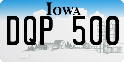 IA license plate DQP500