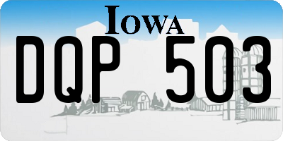 IA license plate DQP503