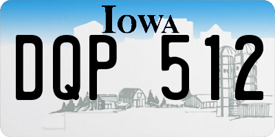 IA license plate DQP512
