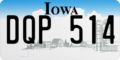 IA license plate DQP514
